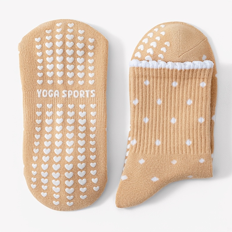 Women's Brown yoga Socks, Whit - Medias Para Pilates Y Yoga 评论和价格