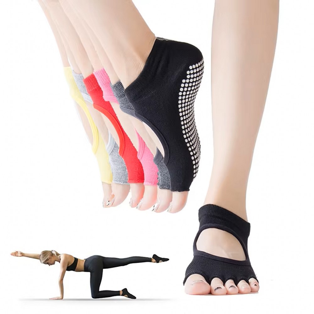 Backless Five Toe Yoga Socks O - Medias Para Pilates Y Yoga 评论和价格