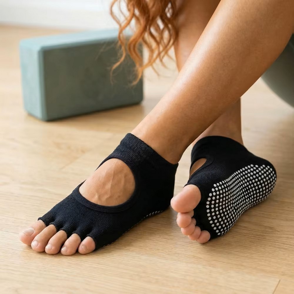 Backless Five Toe Yoga Socks O - Medias Para Pilates Y Yoga 评论和价格